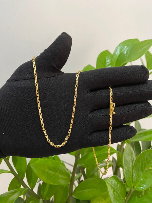 Corrente Cadeado 2mm Banhada a Ouro 18K