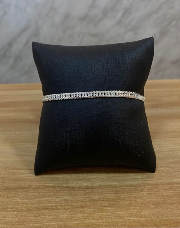 Pulseira Lacraia 3mm em Prata 925