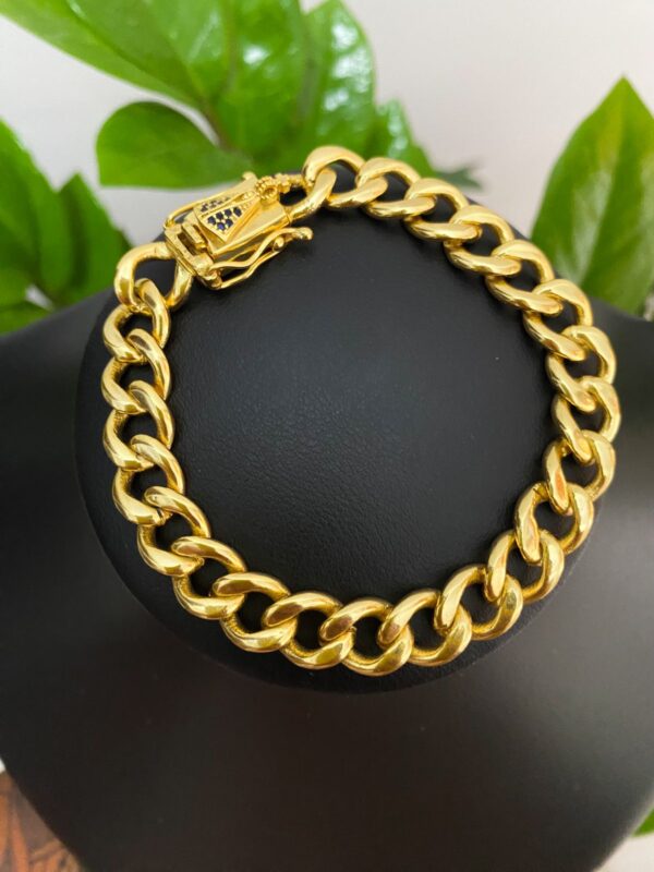 Pulseira Pitbull 8mm Banhada a Ouro 18K