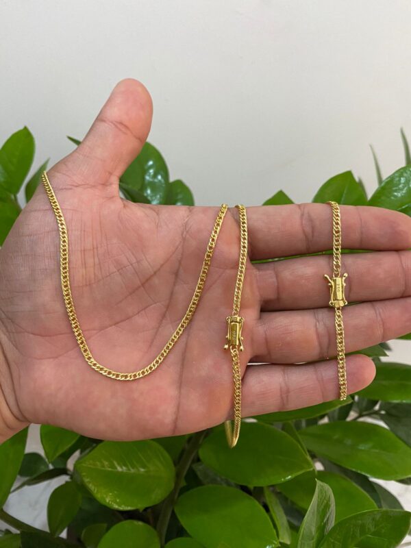 Kit Lacraia 3mm Banhado a Ouro 18K