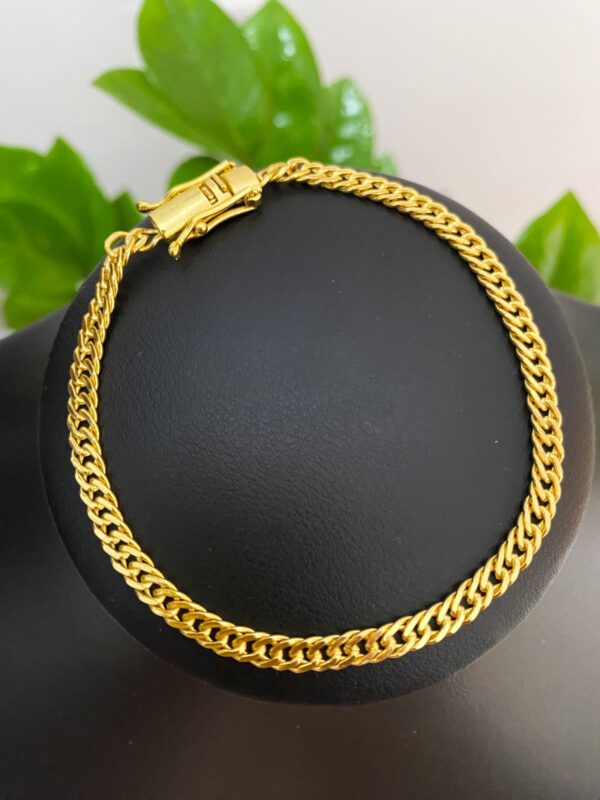 Pulseira Lacraia 5mm Banhada a Ouro 18K