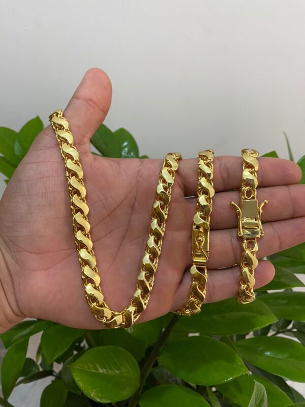 Kit Friso S 8mm Banhado a Ouro 18K