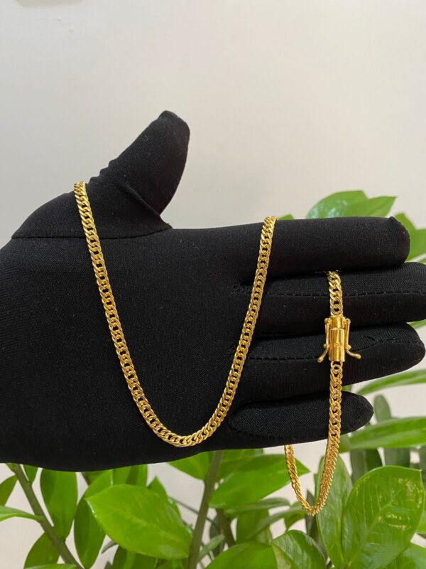 Corrente Lacraia 5mm Banhada a Ouro 18K