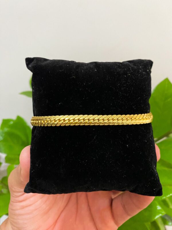 Pulseira Cuban 6mm Banhada a Ouro 18K