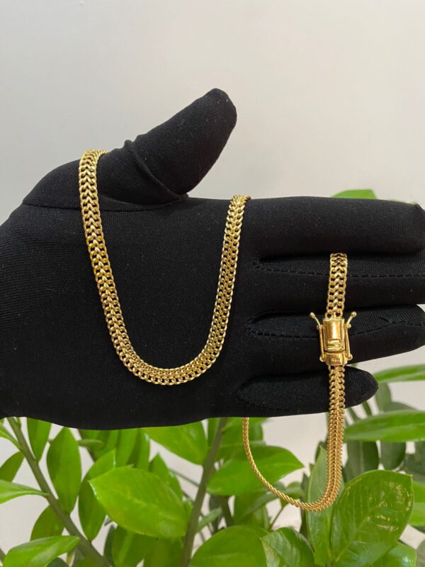 Corrente GRUMET DUPLO 6mm Banhada a Ouro 18K