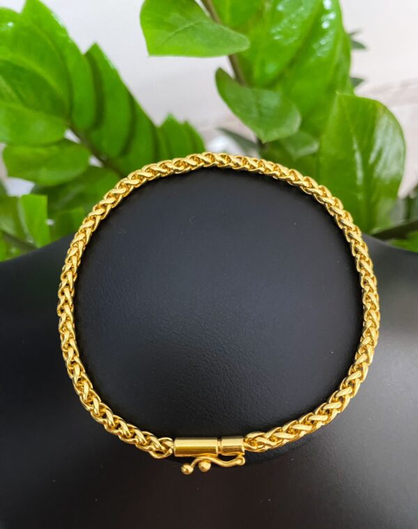 Pulseira Peruana 5mm Banhada a Ouro 18K