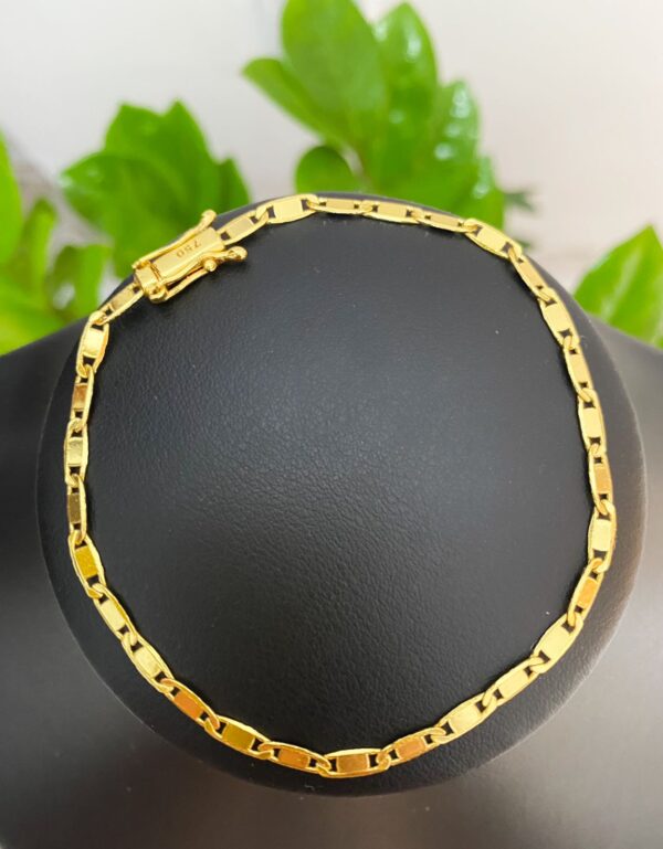 Pulseira Piastrine 4mm Banhada a Ouro 18K