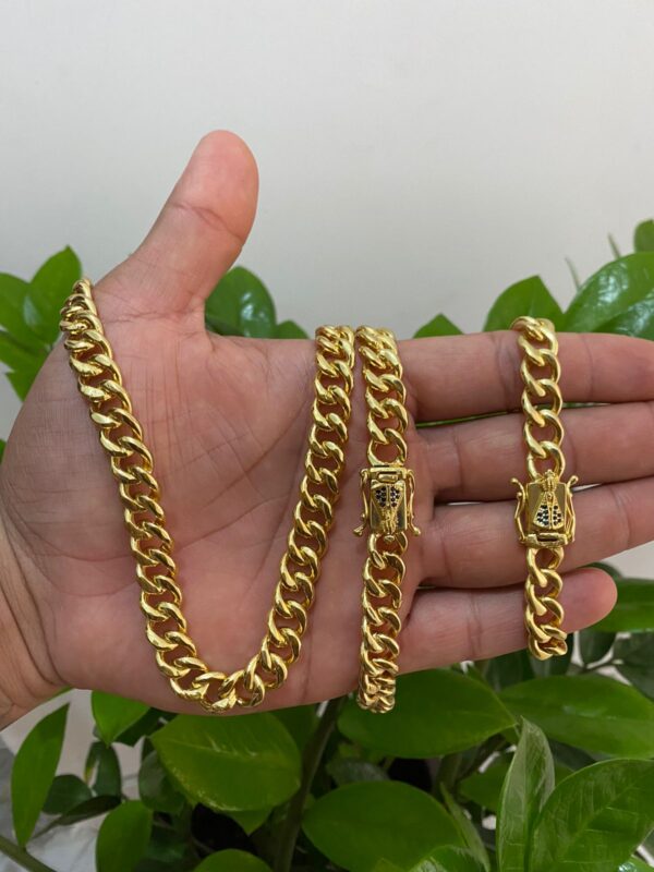 Kit Pitbull 8mm Banhado a Ouro 18K