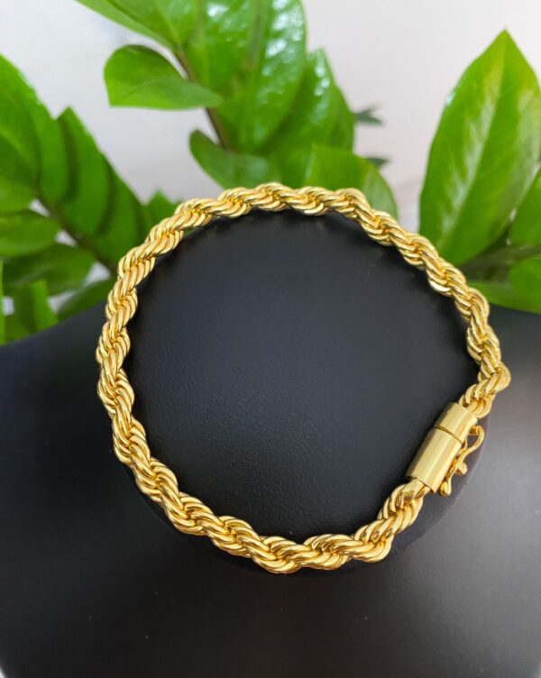 Pulseira Baiana 6mm Banhada a Ouro 18K
