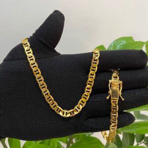 Corrente Piastrine 6mm Banhada a Ouro 18K