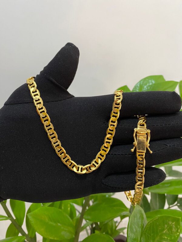 Corrente Piastrine 6mm Banhada a Ouro 18K