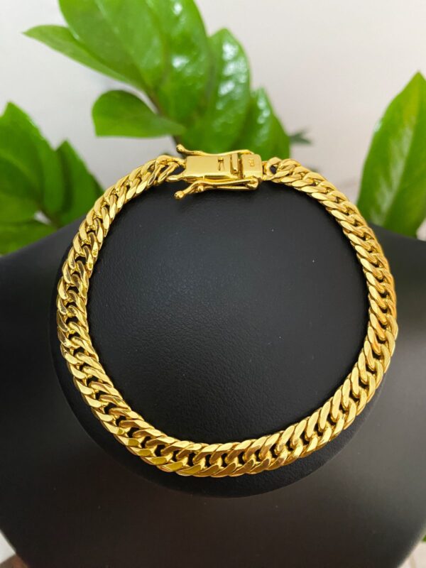 Pulseira Lacraia 6mm Banhada a Ouro 18K