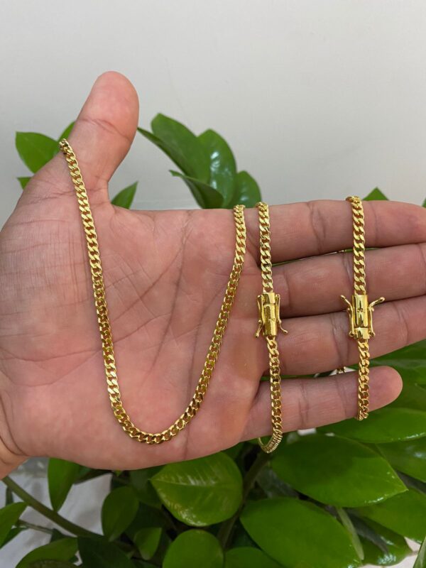 Kit Pitbull 4mm Banhado a Ouro 18K