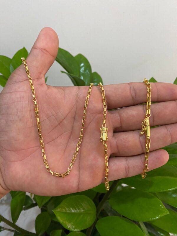 Kit Tijolinho 2mm Banhado a Ouro 18K