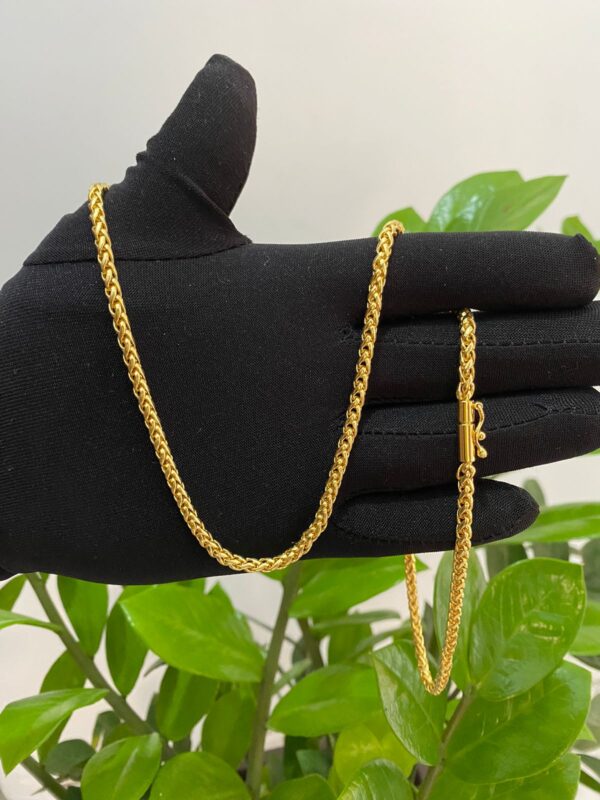 Corrente Peruano 5mm Banhada a Ouro 18K