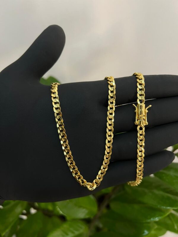 Corrente pitbull 6MM 60cm banhado a ouro 18K
