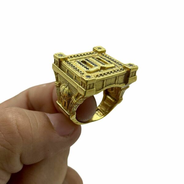 Anel 00 cravejado banhado a ouro 18K - Image 2