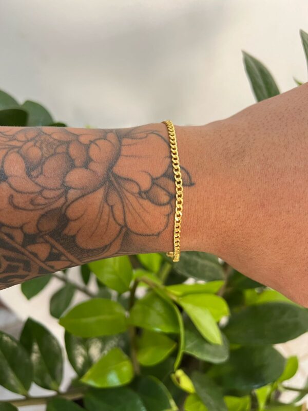 Pulseira grumet 2MM - Banhado a ouro 18K