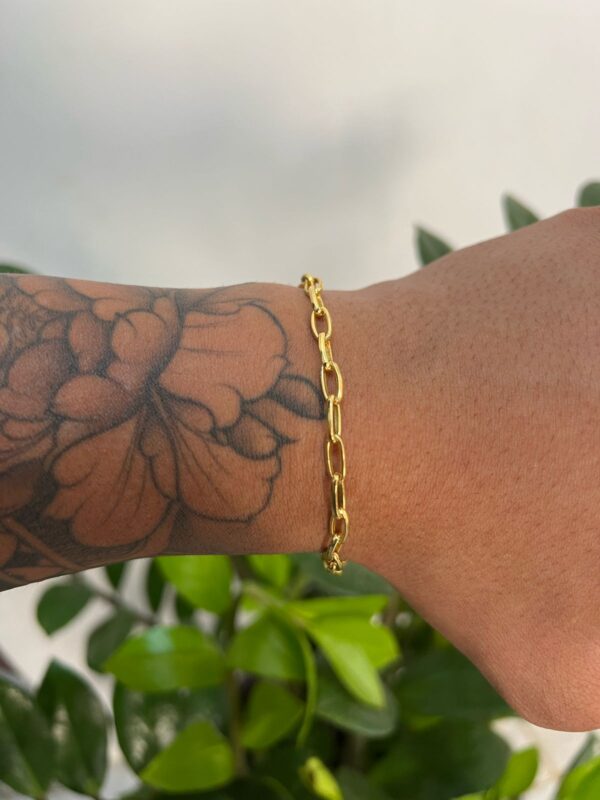 Pulseira meia cana 4MM - Banhado a Ouro 18K